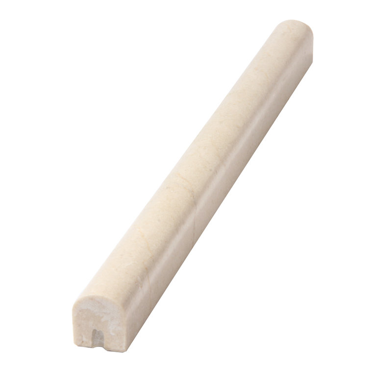 Seven Seas Collection Crema Marfil 0.75'' L x 12'' W Marble Round Tile